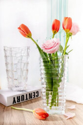 Queensway Home and Dining Queensway Home & Dining 25Cm Height London Crystal Look Heavy Glass Flower Vase - thumbnail 2