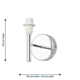 First Choice Lighting Brea Modern Chrome Wall Light Fitting Only (Shade Required) - thumbnail 2