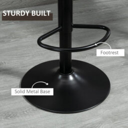 Wyld Haus Rafava Faux Leather Brown Adjustable Breakfast Bar Stools Set Of 2 - Upholstered Seats, Height 58-90Cm - thumbnail 7