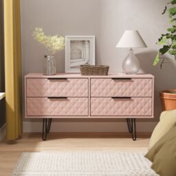 Anzio Matt Kobe Pink 4 Drawer Bed Box (H)574mm (W)1130mm (D)395mm - thumbnail 6