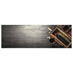 Berkfield Kitchen Rug Washable Wine Bottle 60X180 Cm Velvet - thumbnail 2