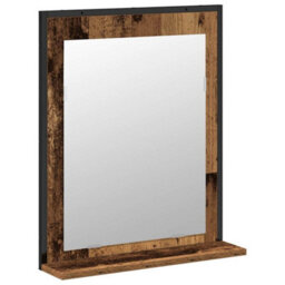 Berkfield Modern 2 Piece Bathroom Cabinet Set Old Wood Engineered Wood - thumbnail 5