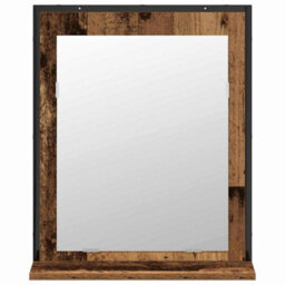 Berkfield Modern 2 Piece Bathroom Cabinet Set Old Wood Engineered Wood - thumbnail 7