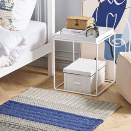 Wyld And Coco Boho Wool-Blend Low-Pile Area Rug 80 X 150 Cm Blue-Grey - thumbnail 2