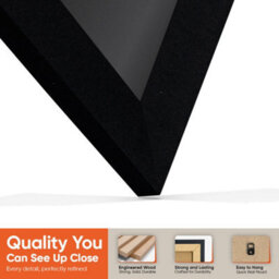 "16X16"" Matte Black Modern Vinyl Record Frame With Black Mount For 12 Inch Lp Disc - Ak Frames" - thumbnail 3