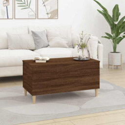 Berkfield Durable Coffee Table Brown Oak 90X44.5X45 Cm Engineered Wood - thumbnail 3