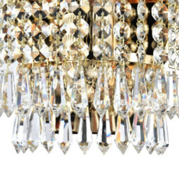 Luminosa Lighting Luminosa Palace Flush Wall Lamp Gold Antique & Crystal, 1 Light, E27 - thumbnail 5