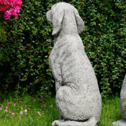 Burgess Pair Of Large Hound Stone Statues Dog Animal Pointer Antique Garden Ornament British Made Sculpture - thumbnail 4