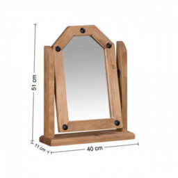 Mercers Furniture Corona Mirror Single Dressing Table Adjustable Solid Wood Mexican Pine Wooden - thumbnail 4