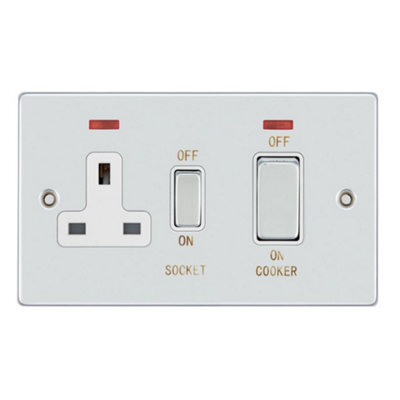 Vimark Vpd1302Nchw Pro Décor Cooker Control Unit With Neon Polished Chrome White Insert