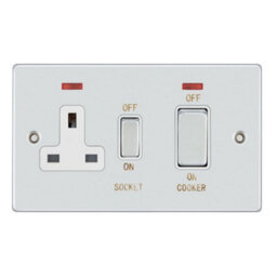 Vimark Vpd1302Nchw Pro Décor Cooker Control Unit With Neon Polished Chrome White Insert