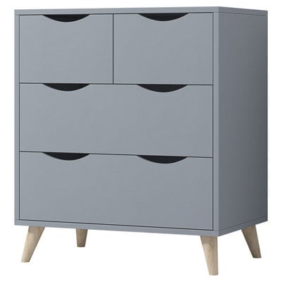 Afn Home 2+2 Drawer Chest Of Drawers With Legs, Grey Matt - image 1