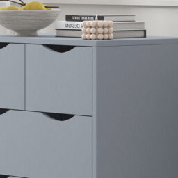 Afn Home 2+2 Drawer Chest Of Drawers With Legs, Grey Matt - thumbnail 6