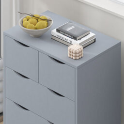 Afn Home 2+2 Drawer Chest Of Drawers With Legs, Grey Matt - thumbnail 5