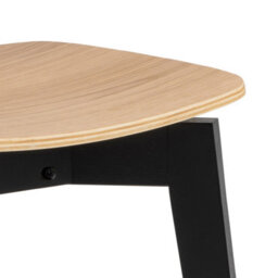 Furniture To Go Roxby Extending Dining Table 80-120Cm In Oak & Black Included 2 Roxby Dining Chairs In Black And Oak - thumbnail 9