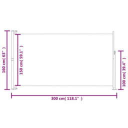 Walplus Patio Terrace Side Awning Garden Sun Shade Canopy Gazebo For Back Door, Porch, Patio 160 X 300 Cm Red - thumbnail 7