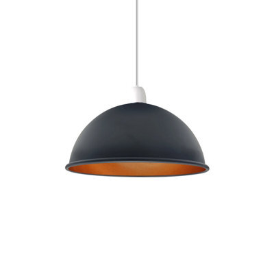 Black Gold Inner Lamp Shade For Ceiling Light Modern Pendant Light Fitting, 21Cm Light Shade For Kitchen Easy Fit Home Décor - image 1