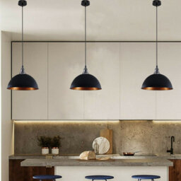 Black Gold Inner Lamp Shade For Ceiling Light Modern Pendant Light Fitting, 21Cm Light Shade For Kitchen Easy Fit Home Décor - thumbnail 3