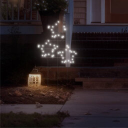 Pegdev - Pdl - Christmas Pre Lit 3 Star Cluster With 30 Warm White Micro Leds Battery Timer Outdoor Decoration Black Frame - thumbnail 3