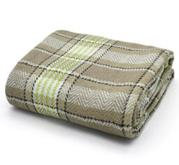 Velosso Soft Weave Cotton Throw Blanket 50X60 - Decorative Dual-Tone Blanket For Sofa, Bed, Couch - 50Cm X 60Cm - Blush And Grey - thumbnail 2