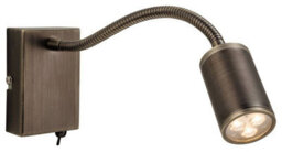 Luminosa Lighting Luminosa Orion Led 3 Light Flexi Indoor Wall Spotlight (Switched) Bronze