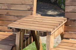 Charles Taylor Trading Twin Companion Set Straight - L74 X W160 X H98 Cm - Redwood - Minimal Assembly Required - thumbnail 5