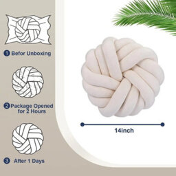 Round Knot Cushion, Handmade Decorative Throw Pillow - thumbnail 3