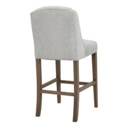 Wyld Haus Parma Arched Upholstered Bar Stool In Warm Grey With Oak Legs - thumbnail 3