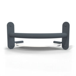 Invisible Creations Corner Shelf In Anthracite- Grey Integrated Grab Rail - thumbnail 3