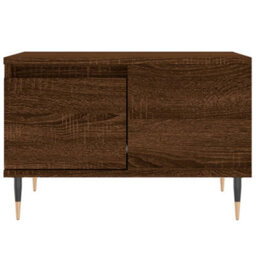 Berkfield Coffee Table Brown Oak 55X55X36.5 Cm Engineered Wood - thumbnail 5