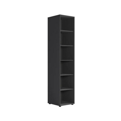 Arte Maxione 08 Bookcase 45Cm - Black, Contemporary Five-Shelf Statement Piece - image 1