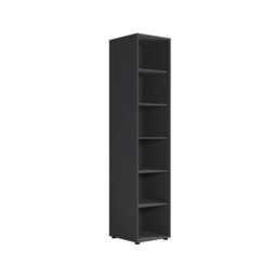 Arte Maxione 08 Bookcase 45Cm - Black, Contemporary Five-Shelf Statement Piece - thumbnail 1