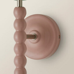 Valuelights Bobbin Pink Wall Light With Green Trim Scallop Shade - thumbnail 4