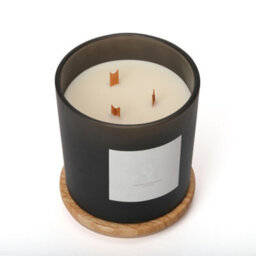 Aroma Naturals Frosted Decadence Glass Candle - Coconut Scent - thumbnail 3
