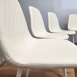 Kosy Koala Dining Chairs Set Of 4 Cream Chairs Stitched Faux Leather Chairs, Soft Padded Seat Living Room Chairs , Kitchen Chairs - thumbnail 8