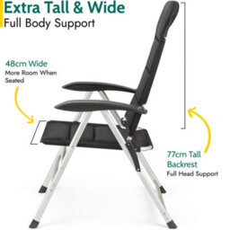 Trail Outdoor Leisure Reclining Folding Luxury Padded Camping Chair - thumbnail 5