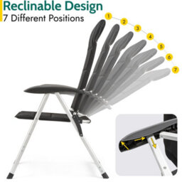 Trail Outdoor Leisure Reclining Folding Luxury Padded Camping Chair - thumbnail 3