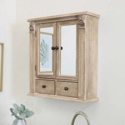 Melody Maison Wooden Mirrored Bathroom Cabinet - thumbnail 2