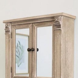 Melody Maison Wooden Mirrored Bathroom Cabinet - thumbnail 4