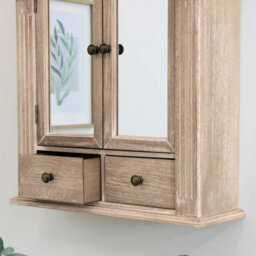Melody Maison Wooden Mirrored Bathroom Cabinet - thumbnail 5