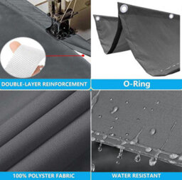 Grey 100X500 Shade Sail Retractable With Eyelets - thumbnail 3