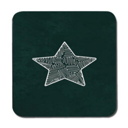 Benjamin Tate Design Star Pattern Placemat And Coaster Set With Wood Base Limited Edition Designer Artwork - thumbnail 3