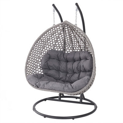Oakley Double Swing Egg Pod Chair - Dark Grey - image 1