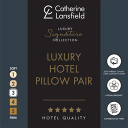 Catherine Lansfield 200 Thread Count Hotel Satin Stripe Cotton 48X74Cm Pillow Pair White - thumbnail 6