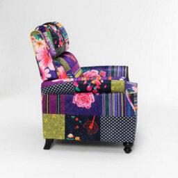 Fabric Patchwork Mary Manual Recliner Chair - thumbnail 6