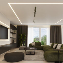 Luminosa Lighting Luminosa Ring Modern Ceiling Spotlight Cluster 3 Light Olive Green - thumbnail 8