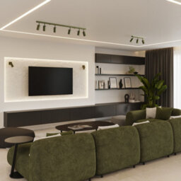 Luminosa Lighting Luminosa Ring Modern Ceiling Spotlight Cluster 3 Light Olive Green - thumbnail 9
