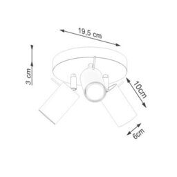 Luminosa Lighting Luminosa Ring Modern Ceiling Spotlight Cluster 3 Light Olive Green - thumbnail 6
