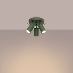 Luminosa Lighting Luminosa Ring Modern Ceiling Spotlight Cluster 3 Light Olive Green - thumbnail 3