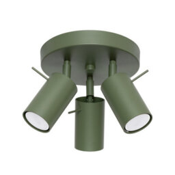 Luminosa Lighting Luminosa Ring Modern Ceiling Spotlight Cluster 3 Light Olive Green - thumbnail 1